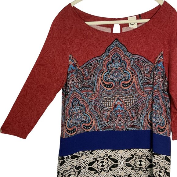 Anthropologie | Akemi + Kin Paisley Tunic Dress, Small - Picture 4 of 13